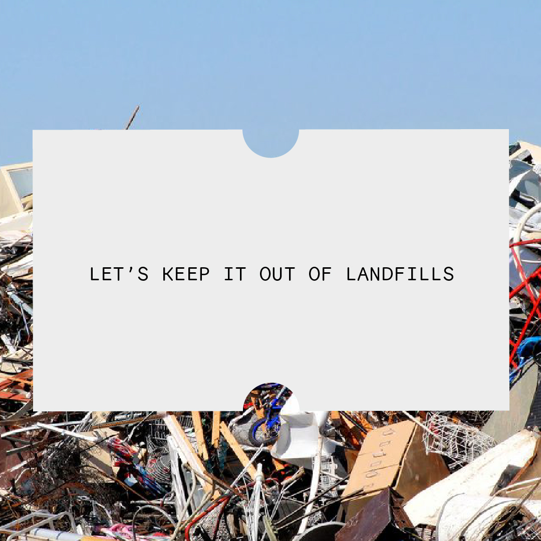 Office furniture in a landfill